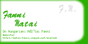 fanni matai business card